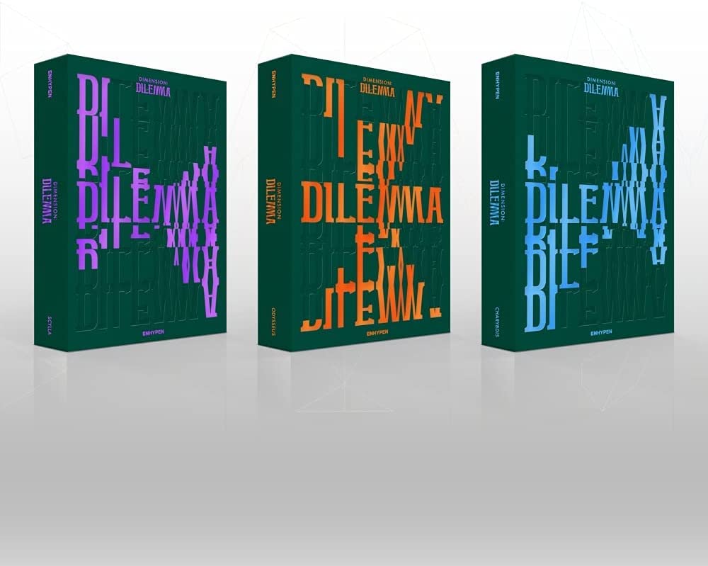 ENHYPEN - DIMENSION : DILEMMA Album+Pre-Order Benefit+Folded Poster+Extra Photocards Set (SCYLLA ver