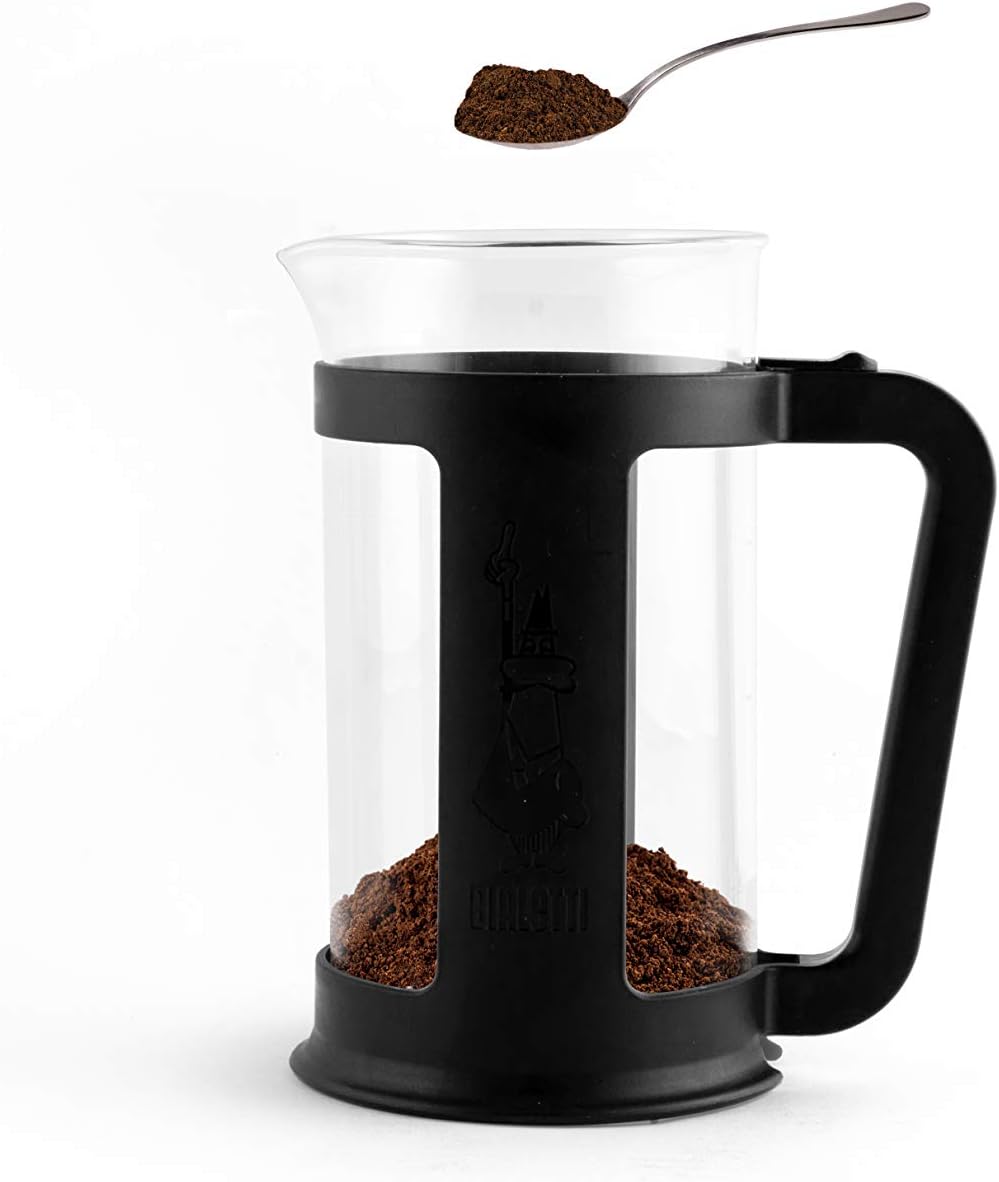 Bialetti French Press Smart Kaffeebereiter Schwarz One Size, 1,0 Liter, Schwarz
