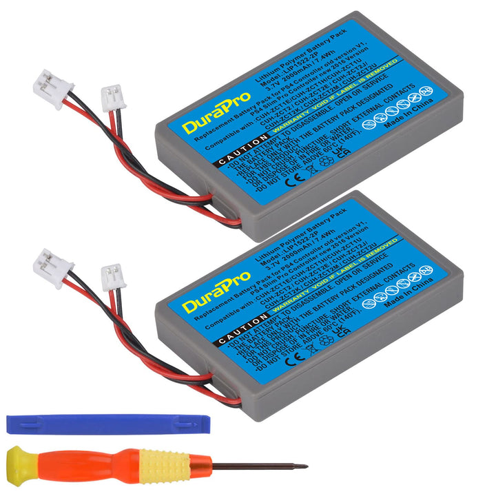 DuraPro 2X 2000mAh Battery Akku kompatibel mit Sony PS4 Slim / PS4 Pro PS4 LIP1522 KCR1410 Dualshock