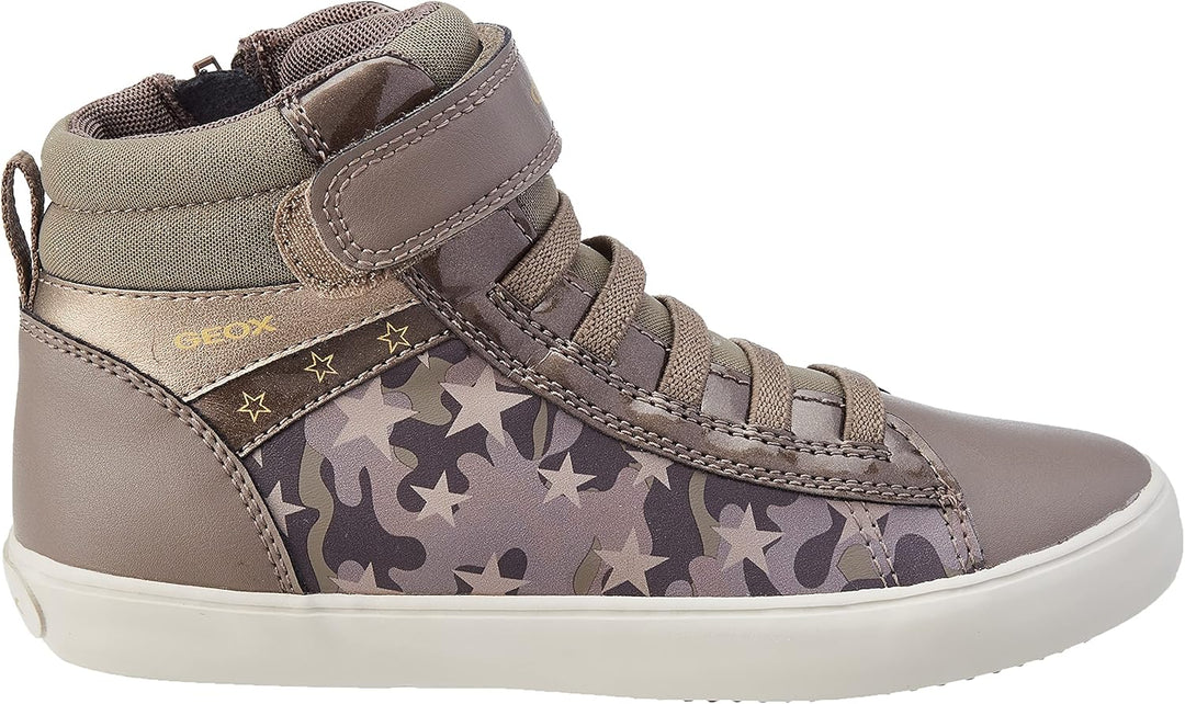 Geox Mädchen J Gisli Girl A Sneakers 27 EU Smoke Grey Platinum, 27 EU Smoke Grey Platinum