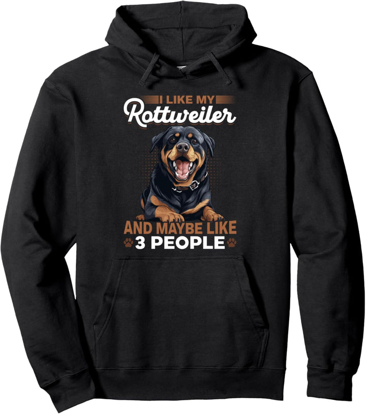 Rottweiler Rottie Hunderasse Haustier - Ich mag meinen Rottweiler Pullover Hoodie