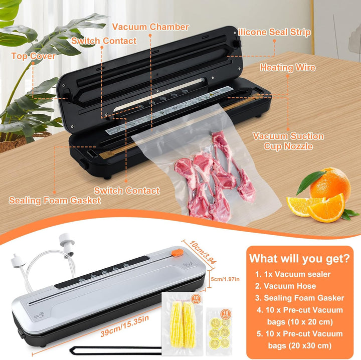 Kompakte Vakuumiermaschine,Vakuumiermaschine mit 65 kPa Saugleistung,automatische Vakuumiermaschine