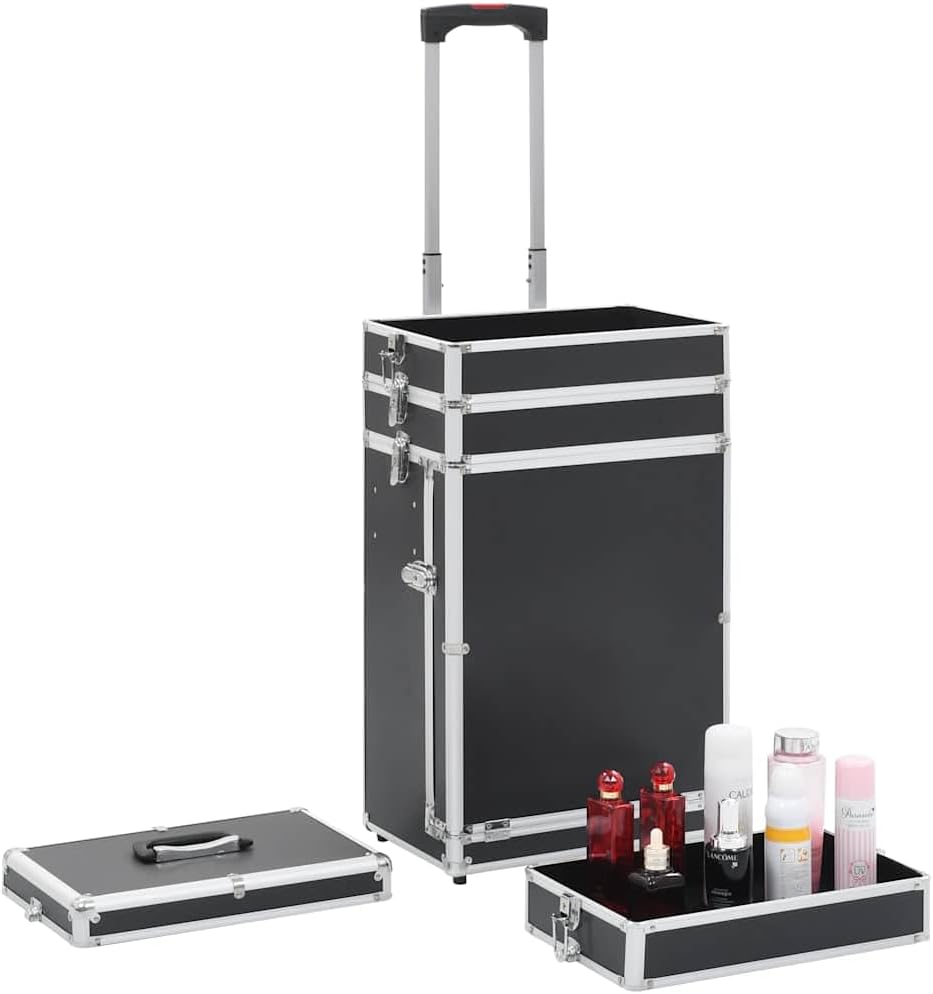 vidaXL Kosmetikkoffer mit 4 Etagen Schublade Beauty Case Schminkkoffer Friseurkoffer Schmuckkoffer T