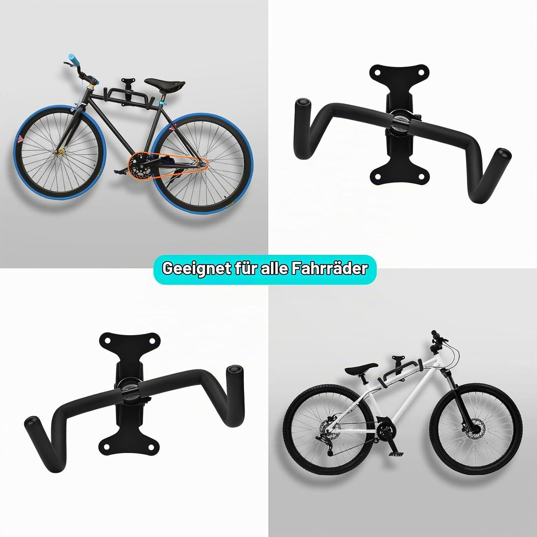 Fahrrad Wandhalterung Klappbar Metall Fahrradhalter Wand Einstellbar, Fahrradaufbewahrung für Garage