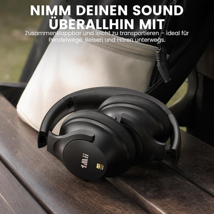 1Mii Y8+ Kabellose Bluetooth Kopfhörer, Hybrid Active Noise Cancelling, LDAC Hi-Res Audio, Individue