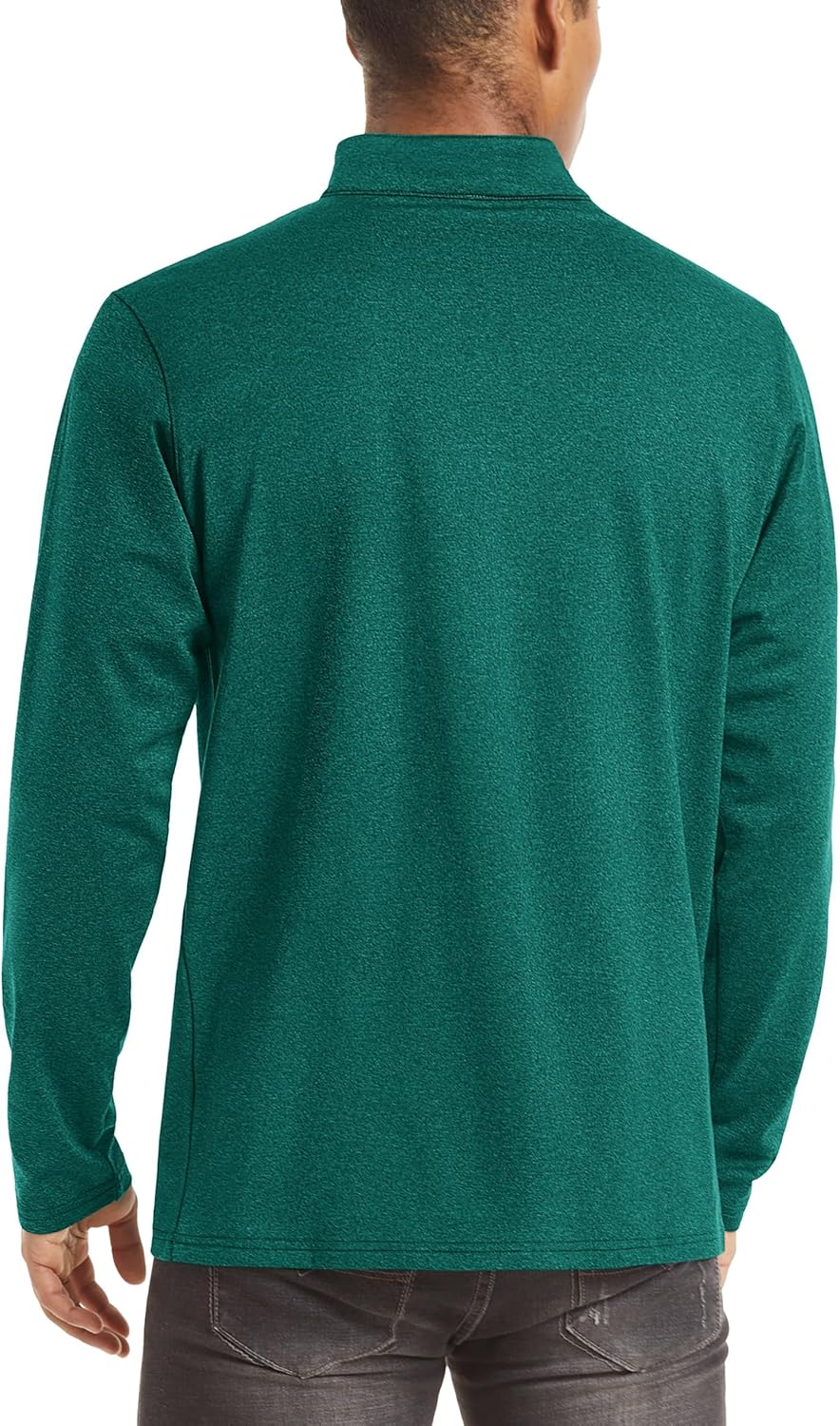 TACVASEN Herren 1/4 Zip Fleece Langarmshirts Laufshirts Jogging Tops Ski Sport Pullover mit Stehkrag