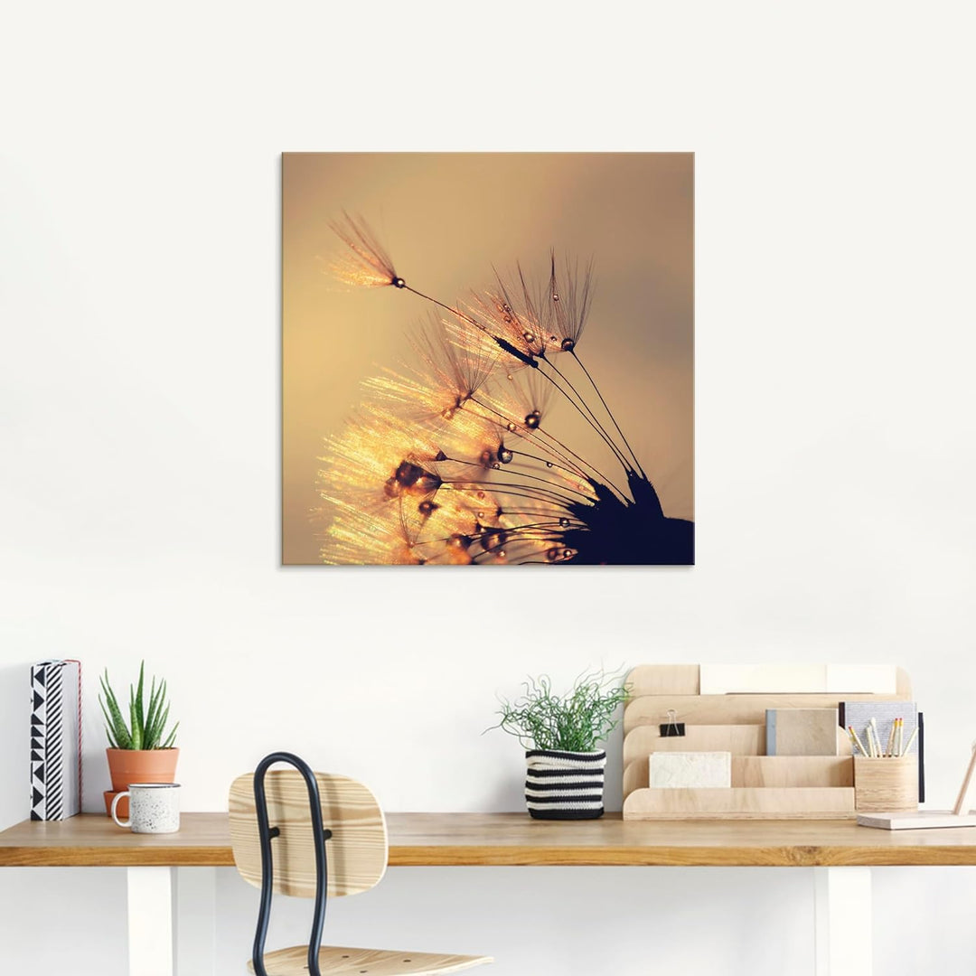 ARTland Glasbilder Wandbild Glas Bild einteilig 30 x 30 cm Quadratisch Innere Ruhe Wellness Pflanzen