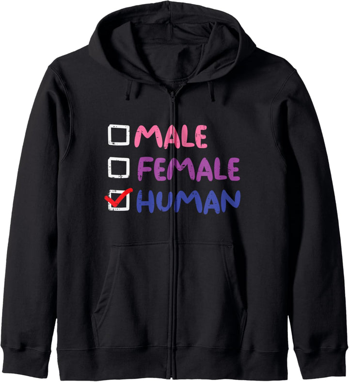 Male Female Human Checkbox LGBTQ Genderfluid Flag Non-Binary Kapuzenjacke