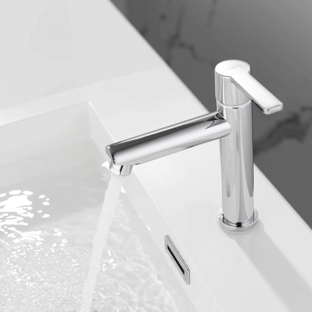 ONECE Kaltwasserhahn Gäste WC Wasserhahn Kaltwasser Standventil Kaltwasserarmatur aus Messing, Klein
