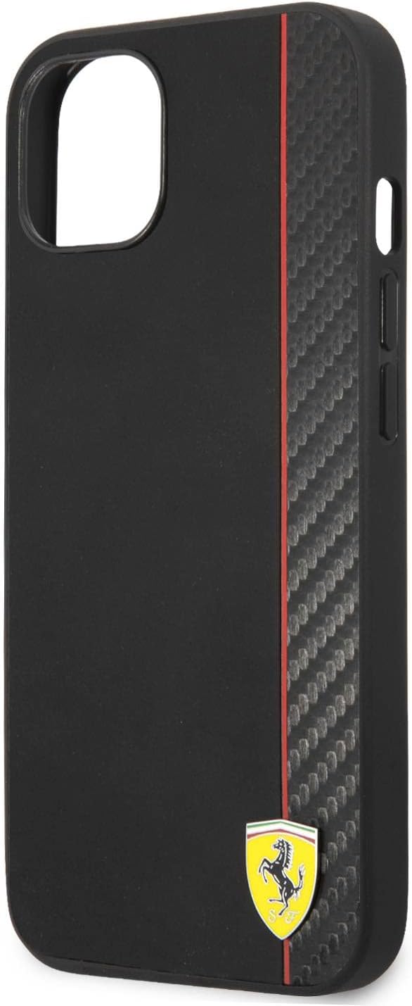 Ferrari FESAXHCP13SBK hülle für iPhone 13 Mini 5,4" schwarz On Track Carbon Stripe
