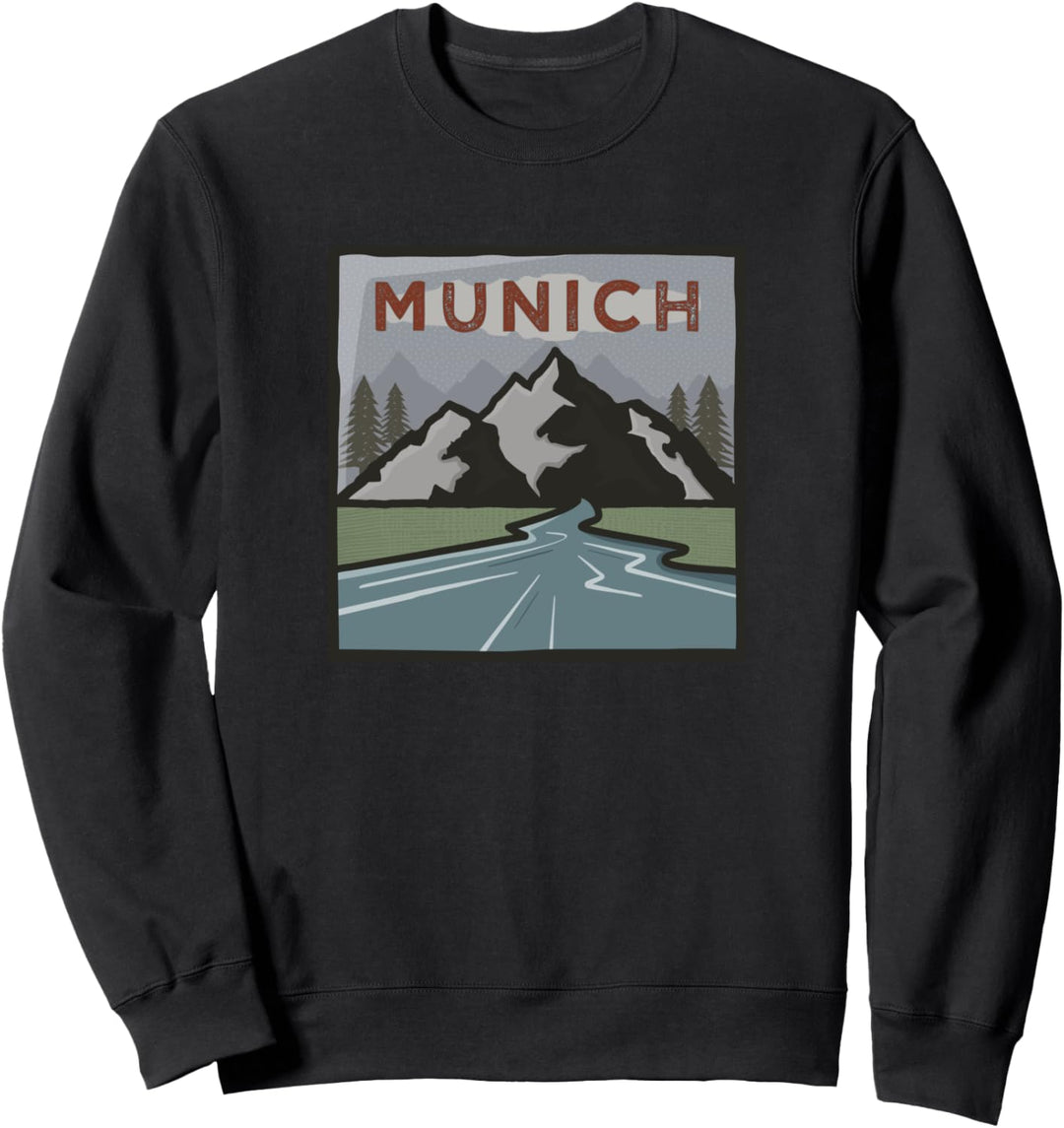 Vintage Munich, Germany Illustration / Retro Munich Sweatshirt
