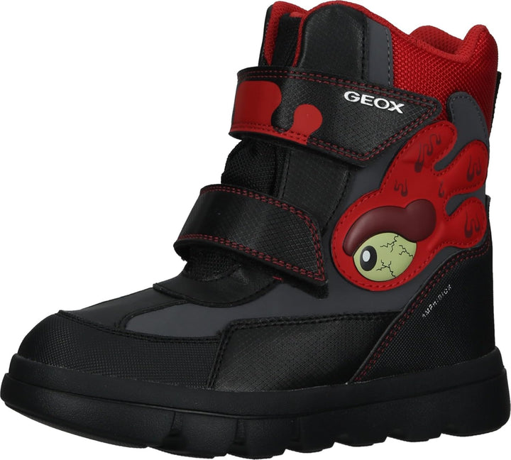 Geox Jungen J Willaboom Boy B Ab Ankle Boot 30 EU Black Red, 30 EU Black Red