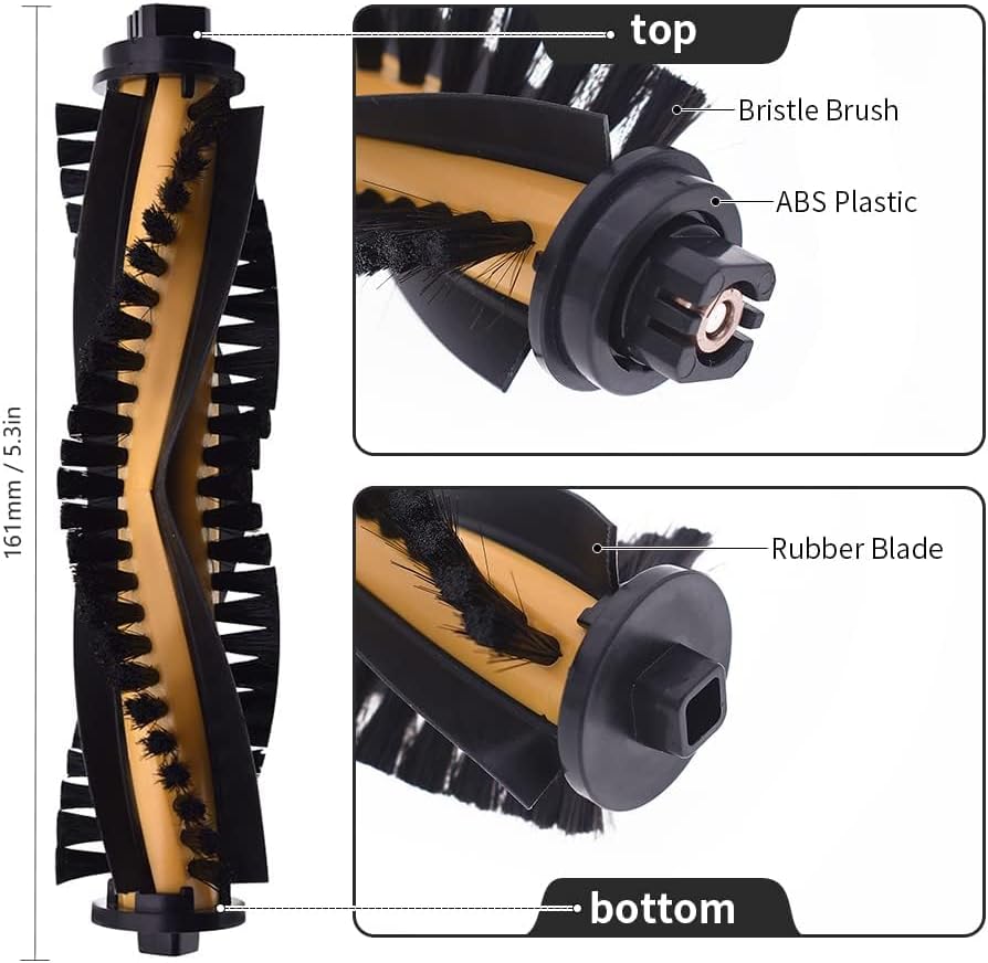 Replacement Spare Parts Kit for Ecovacs DEEBOT 600/601/605 DO3G-KTA, 1 Main Brush+4 Side Brushes+3 H