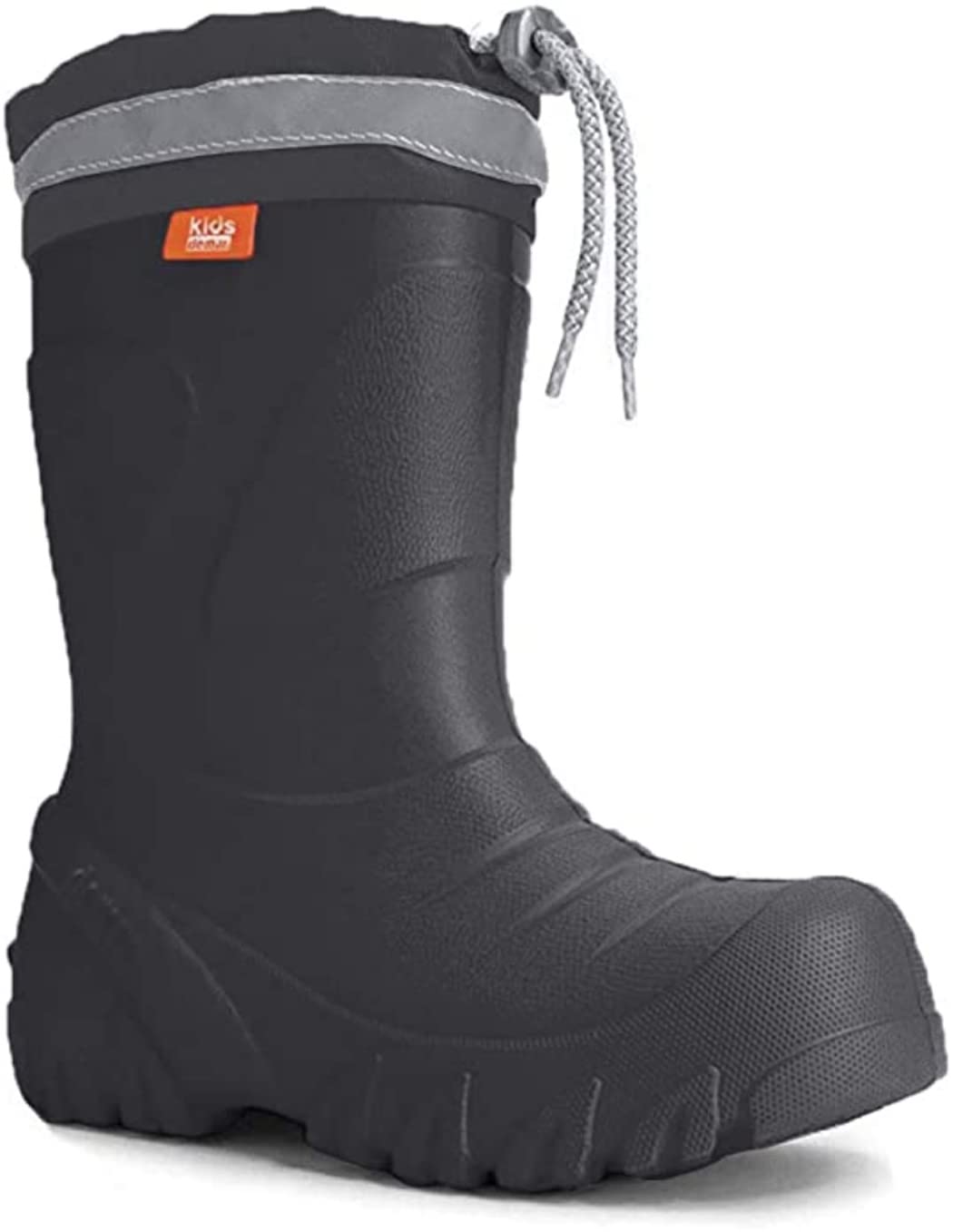 demar. EVA federleichte Kinder Gummistiefel mit Stulpe gefüttert MAMMUT-S 22/23 EU Graphit, 22/23 EU