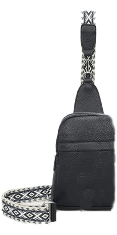FASHION YOU WANT Sling Bag Brusttasche, Crossbody Umhängetasche Damen veganes Leder,Schultertasche S