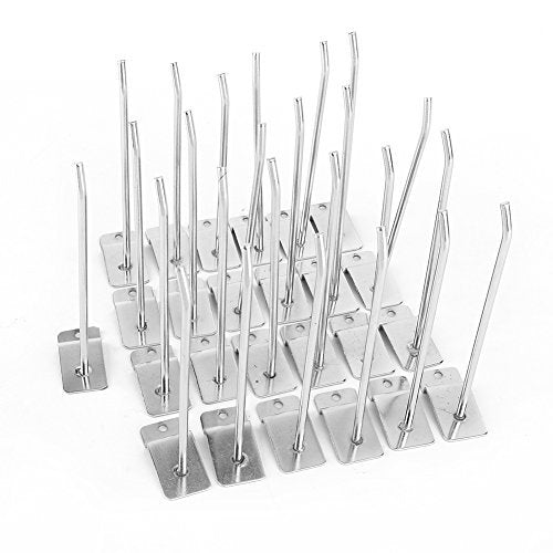 Fdit 25 stücke 15 cm 6 Zoll Slat Wall Panel Haken Wand Produkt Träger Shop Regal Haken MEHRWEG VERPA
