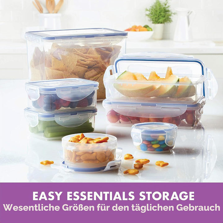 LOCK &amp; LOCK Easy Essentials Frischhaltedosen-Set, 6-teilig, transparent 6 Count (350 ml), 6 Count (3
