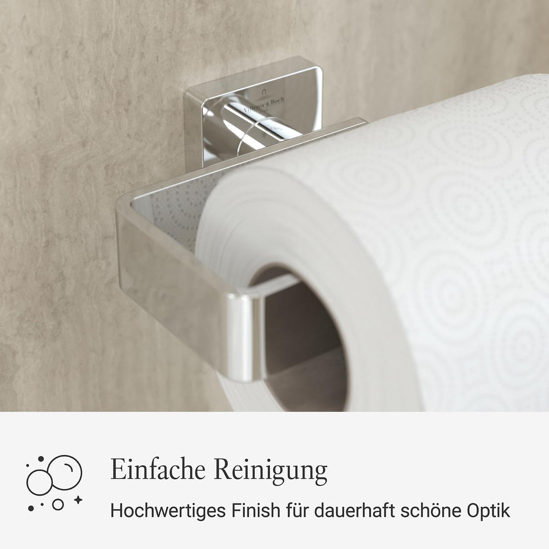 Villeroy &amp; Boch Elements Striking Toilettenpapierhalter ohne Deckel, Klopapierhalter für Wandmontage