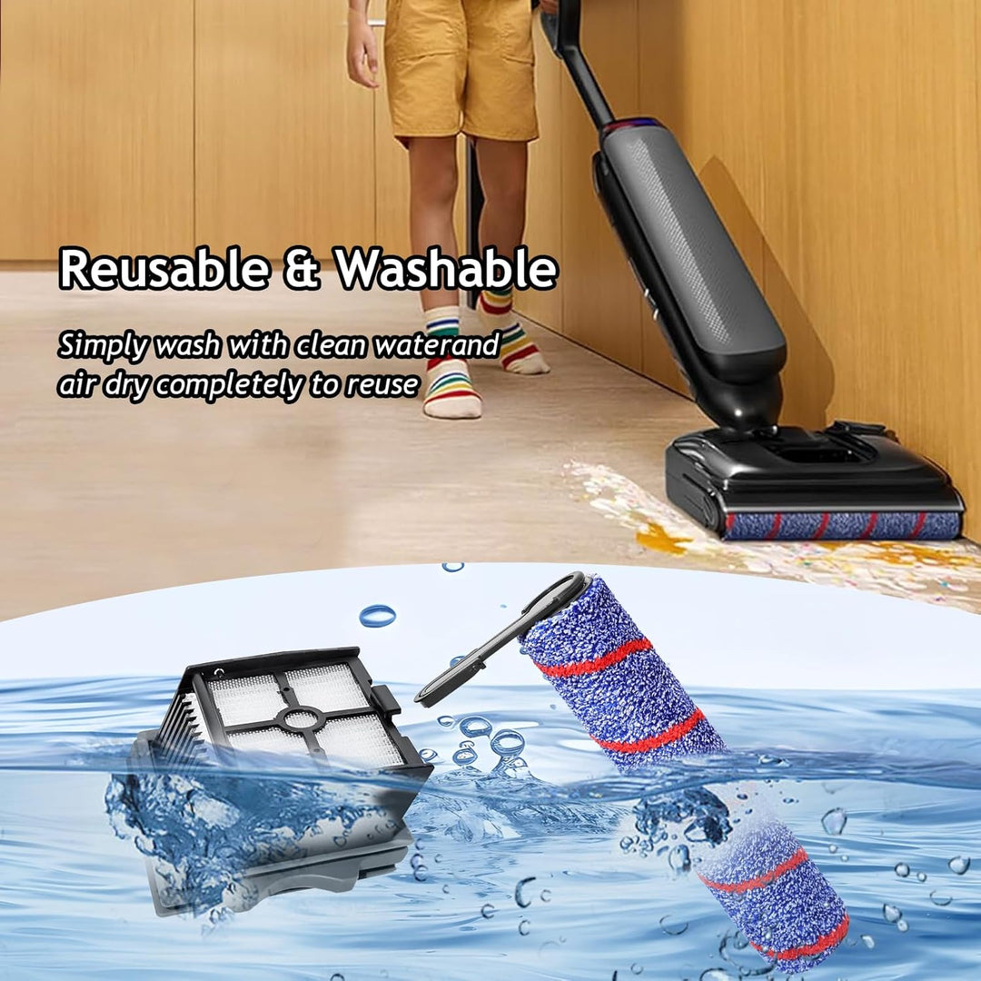 Bürstenrolle Ersatzfilter für Tineco Floor One Stretch S6/Swithch S7 Stretch/Ultra/Steam,i6 Stretch/