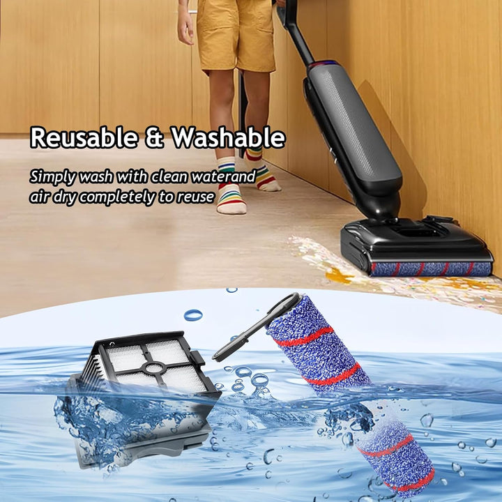 Bürstenrolle Ersatzfilter für Tineco Floor One Stretch S6/Swithch S7 Stretch/Ultra/Steam,i6 Stretch/
