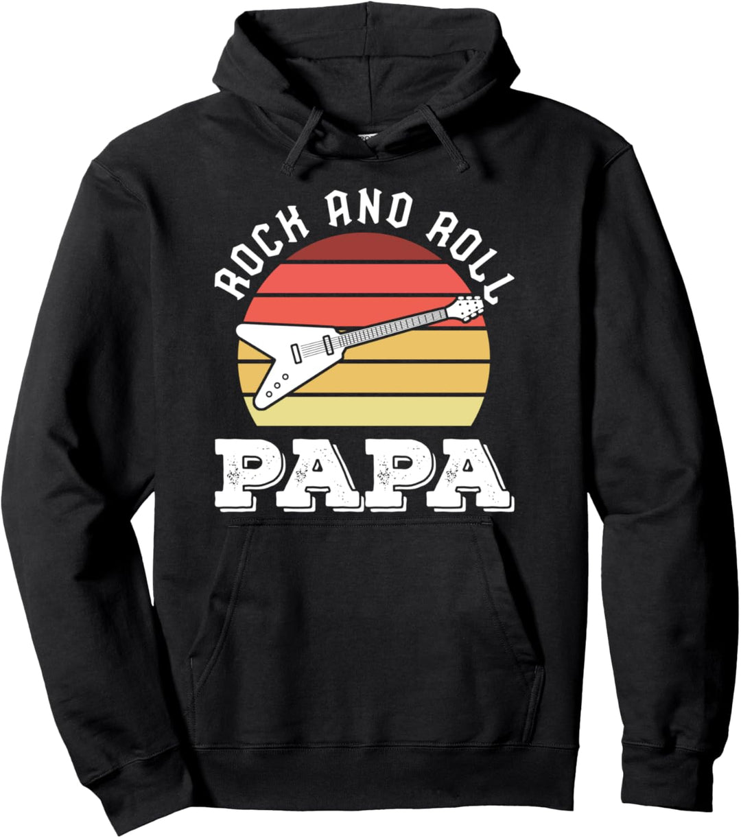 Rock and Roll Papa 80er Jahre Pullover Hoodie