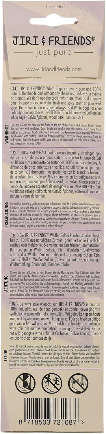 Multipack Vorteilspaket Räucherstäbchen Jiri and Friends Weisser Salbei und Palo Santo und Grüne Zed