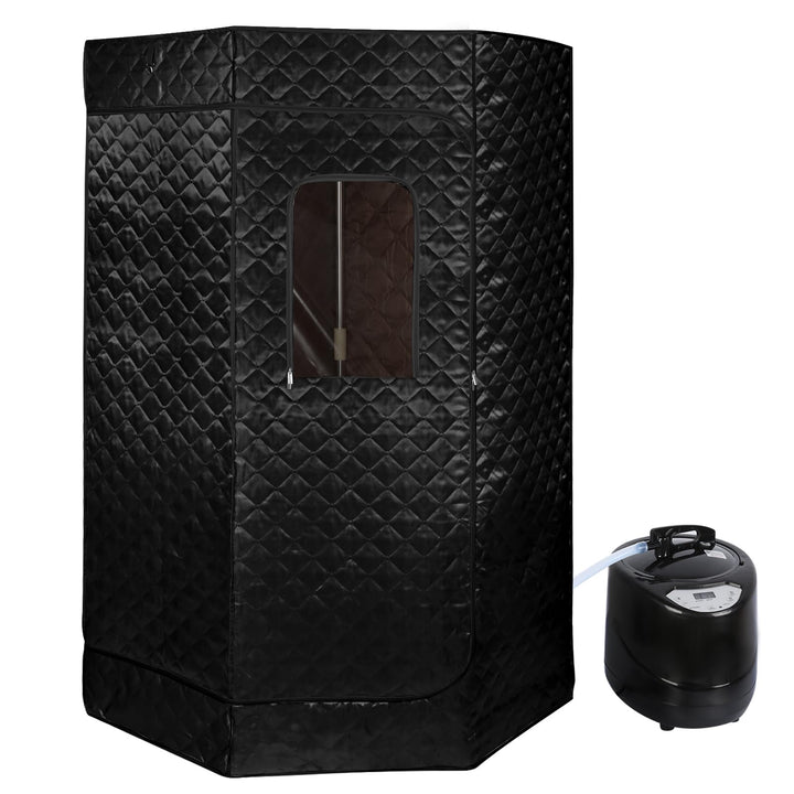 Tragbare Dampfsauna 90x90x180 cm mit 3L Dampfgenerator, Mobile Sauna Zelt für Zuhause, Infrarot & Da
