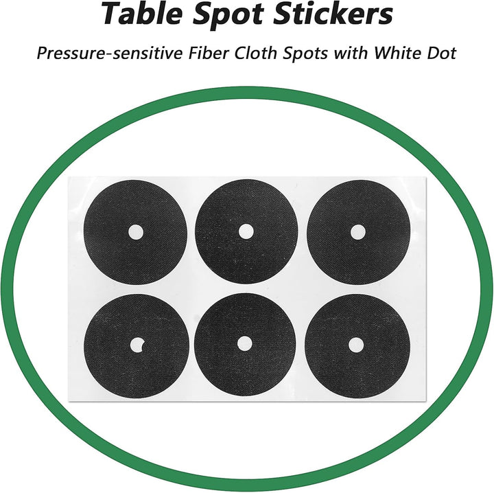 Billard Zubehör Set mit Kugeln, Dreieck, Kreide, Aufklebern & Ersatzspitzen – Komplettes Pool Tisch