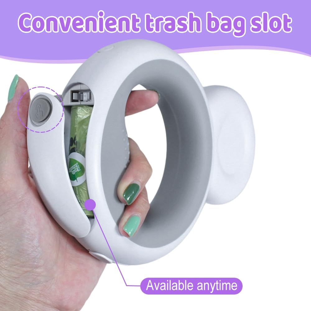 Rollleine mit LED Licht und Kotbeutelspender, Automatische Ausziehbare Hundeleine für Gassi, Einhand