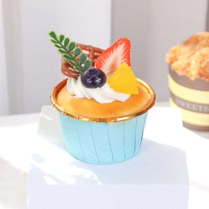 Tyenaza Cupcake-Modell 6 Stück Künstlicher Gefälschter cupcake Realistische Kuchen-Simulations-Model
