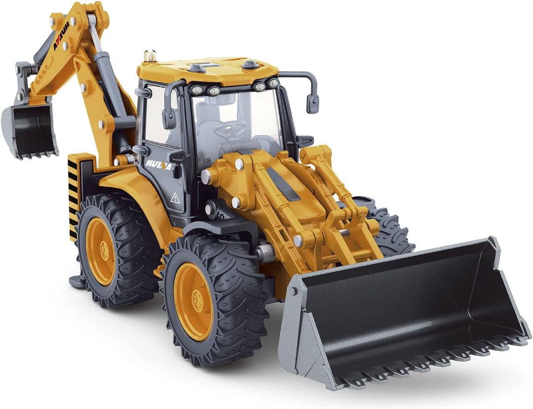 fisca Die-cast Bagger Baggerlader Frontlader LKW 1/50 Metalltechnik Fahrzeug BAU Traktor Modell Samm