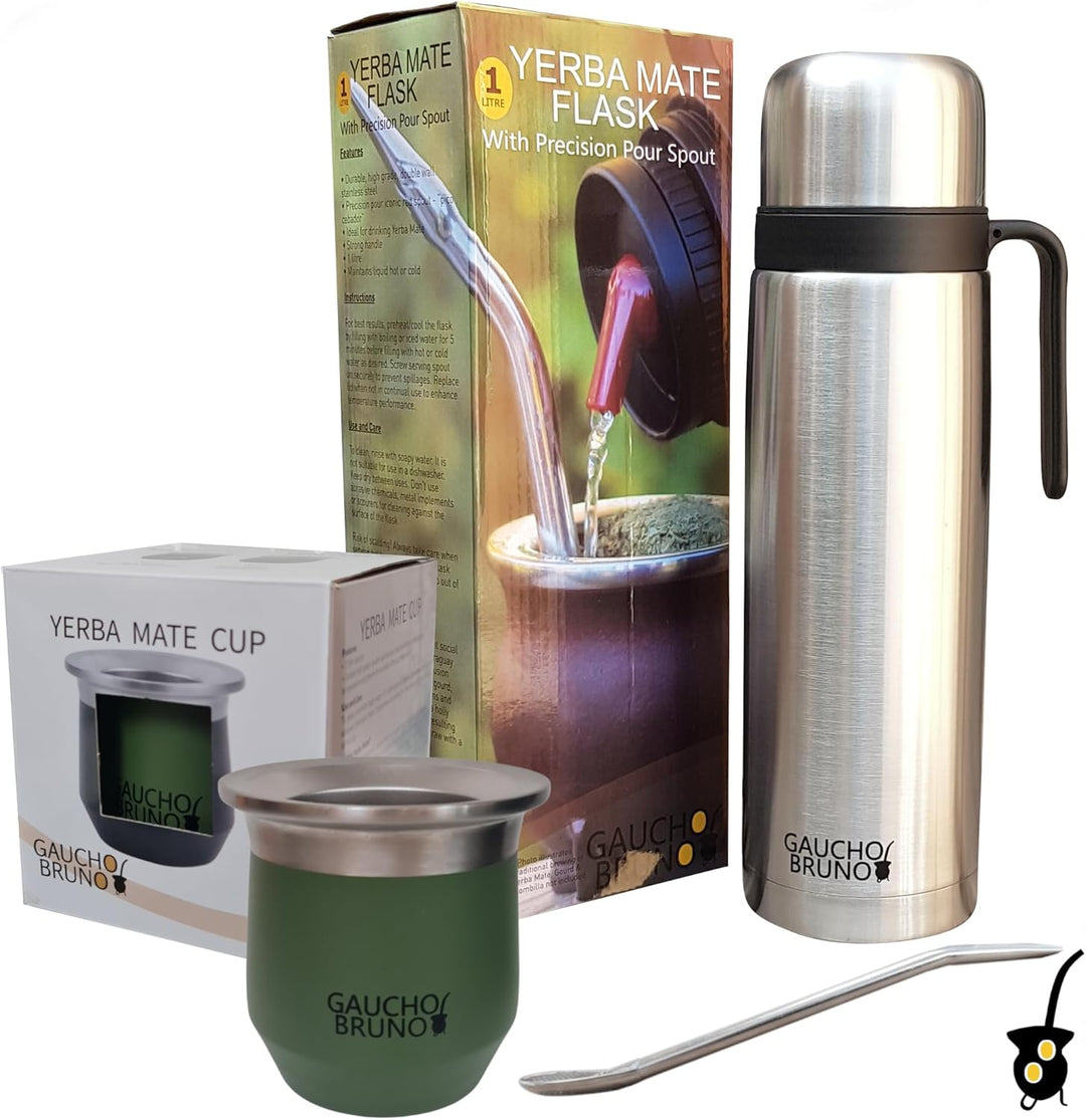 Thermo-Mate aus Edelstahl zum Yerba Mate | Leicht zu reinigen | Hält die Temperatur des Getränks auf