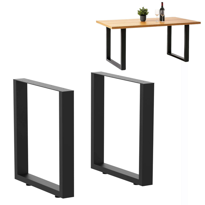 DanDiBo 2X Tischbeine Metall Schwarz 72 x 70 cm Tischgestell Höhenverstellbar 96661 Tischfüsse Möbel