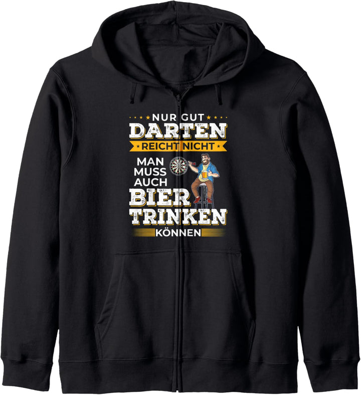 Nur Gut Darten Reicht Nicht Lustiges Dart Kapuzenjacke