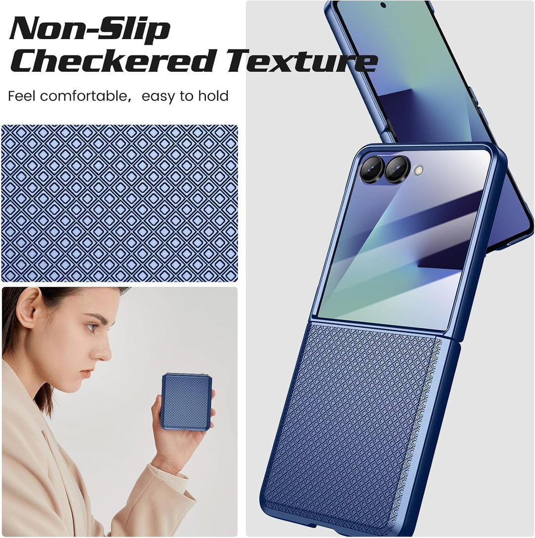 Doeshine für Samsung Galaxy Z Flip 7 Hülle [Not für Flip 7FE] mit Scharnierschutz & Displayschutzfol