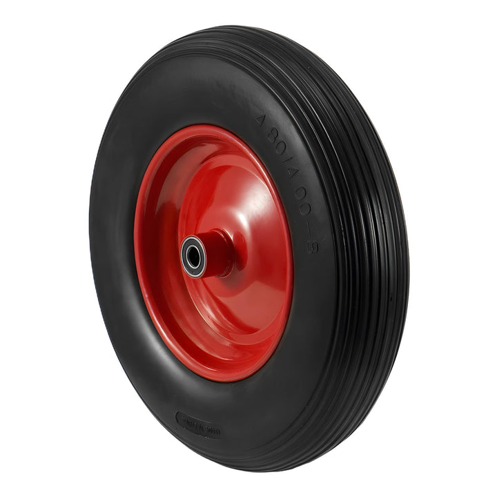 Schubkarrenrad 4.80/4.00-8 PU Vollgummi 15 Zoll – Pannensicheres Ersatzrad für Schubkarre, Gartenkar