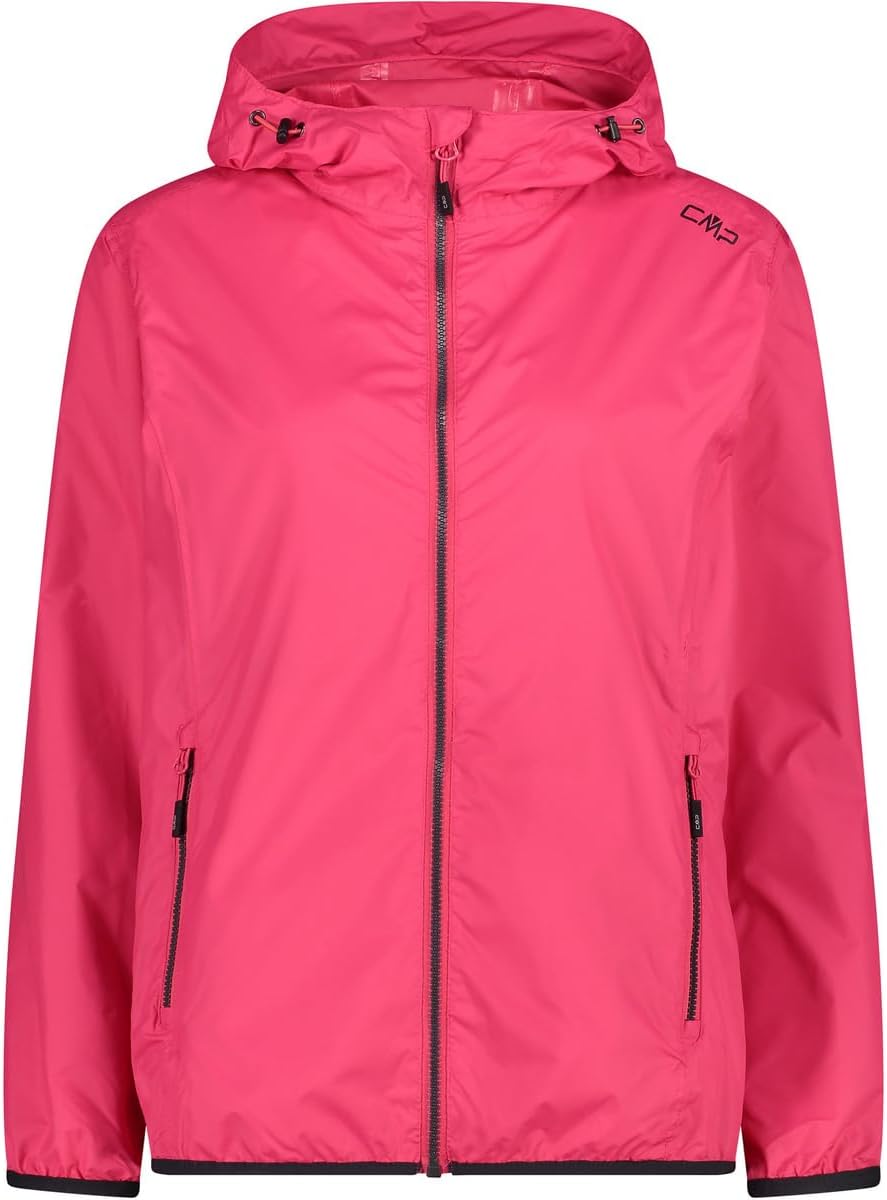 CMP Damen Damenjacke mit Regenkapuze WOMAN JACKET RAIN FIX HOOD 36 Erdbeere, 36 Erdbeere