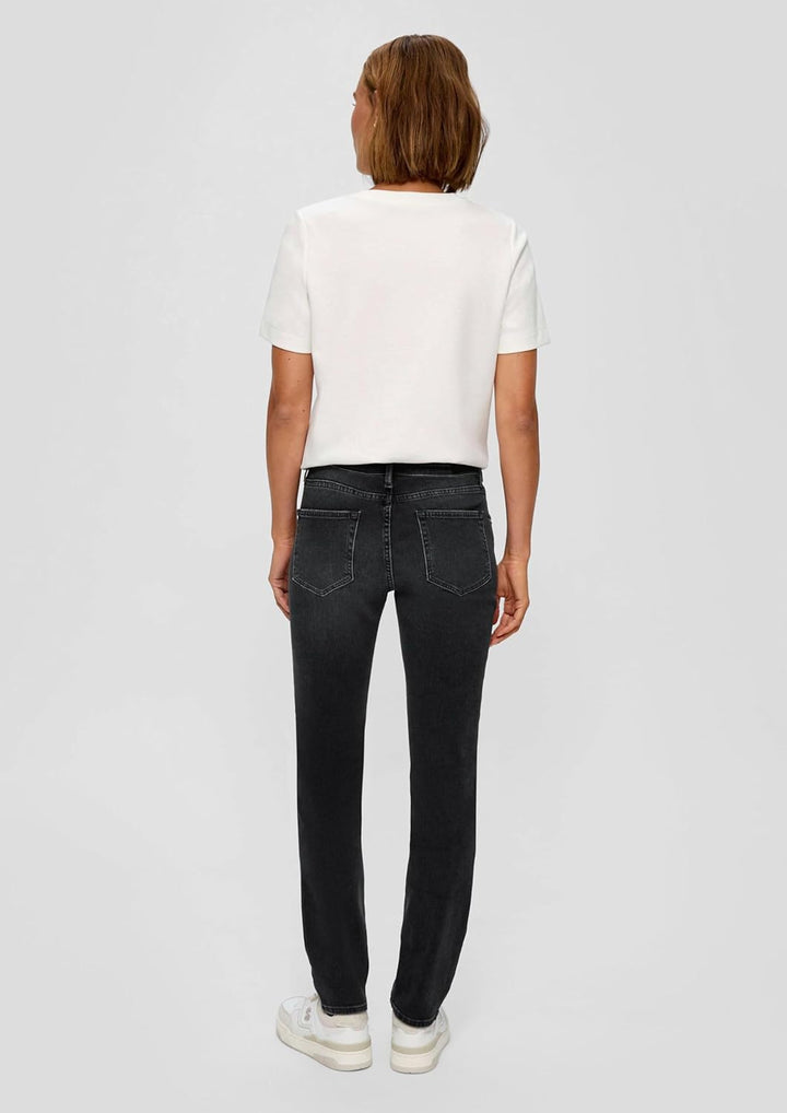 s.Oliver Jeans Betsy/Slim Fit/Mid Rise/Slim Leg/Baumwollstretch 32W / 32L Grey/Black, 32W / 32L Grey