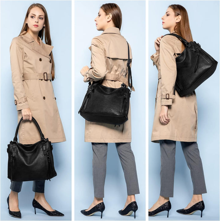 Realer Damen Handtaschen Mittel Shopper Lederhandtasche Schultertasche Umhängetasche Geldbörse Hobo