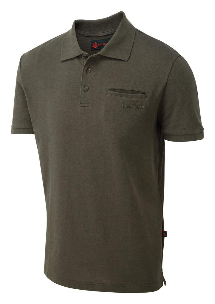 Shooterking Game Polo Shirt braun Poloshirt Jagdshirt T-Shirt braun oder grün (S, braun)