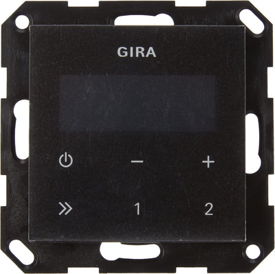 Gira 049572 Unterputz Radio RDS mit E2 Rahmen Gira E2, weiss / schwarz