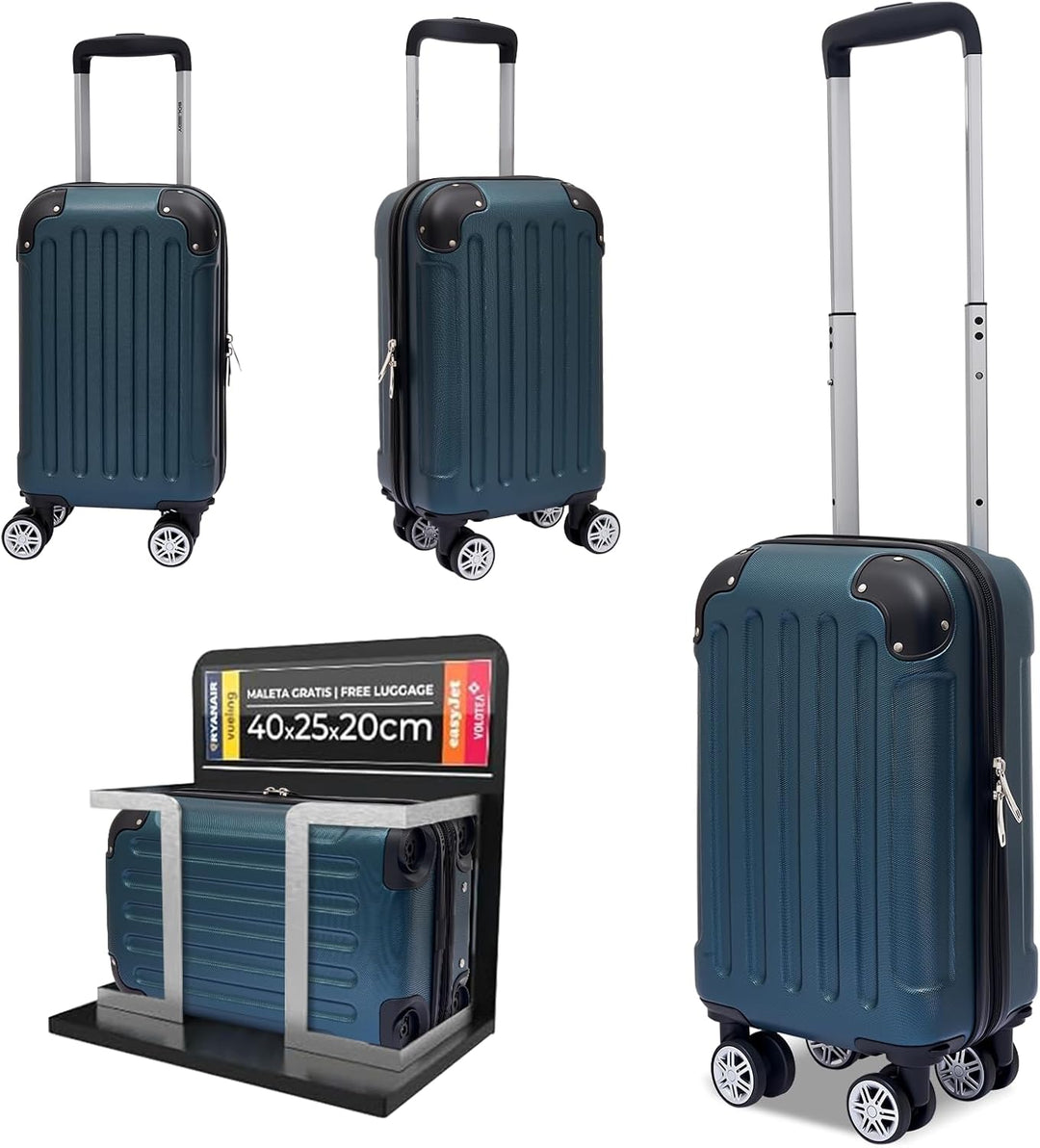 Boleedy Handgepäck Koffer, 40X25X20cm, Leichter Trolley Reisekoffer, Hartschalen Koffer, Luggage Set