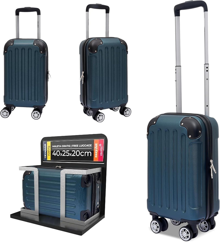 Boleedy Handgepäck Koffer, 40X25X20cm, Leichter Trolley Reisekoffer, Hartschalen Koffer, Luggage Set