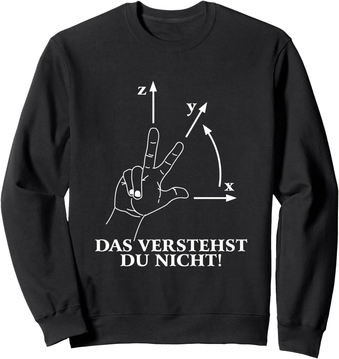 Koordinatensystem CNC Programmierer Zerspanungsmechaniker Sweatshirt