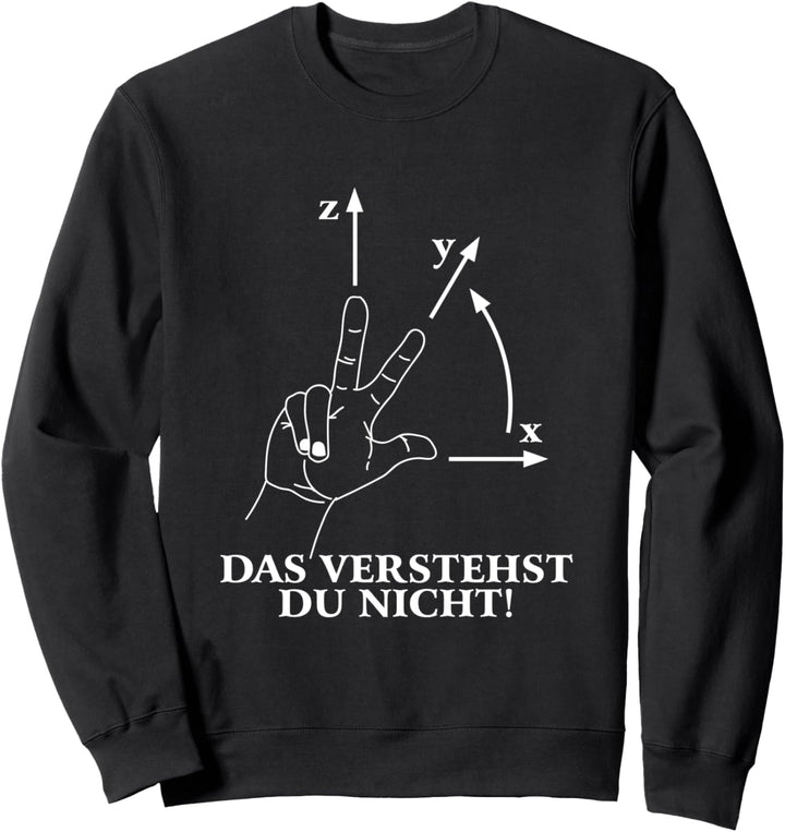 Koordinatensystem CNC Programmierer Zerspanungsmechaniker Sweatshirt