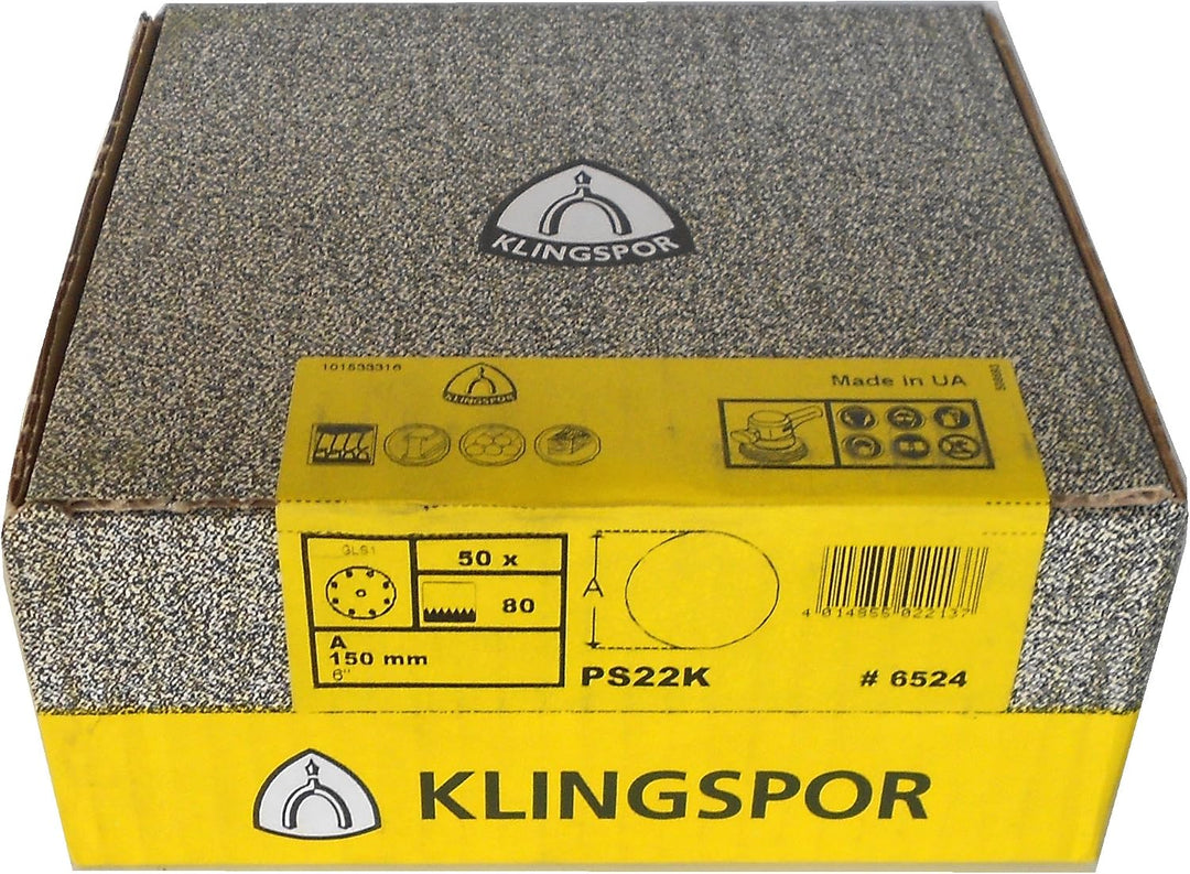 Klingpsor 6526 PS 22 K, Schleifpapier, selbsthaftend Discs⌀1, ⌀150 x S GLS 1, 120, 50, 50 Stück