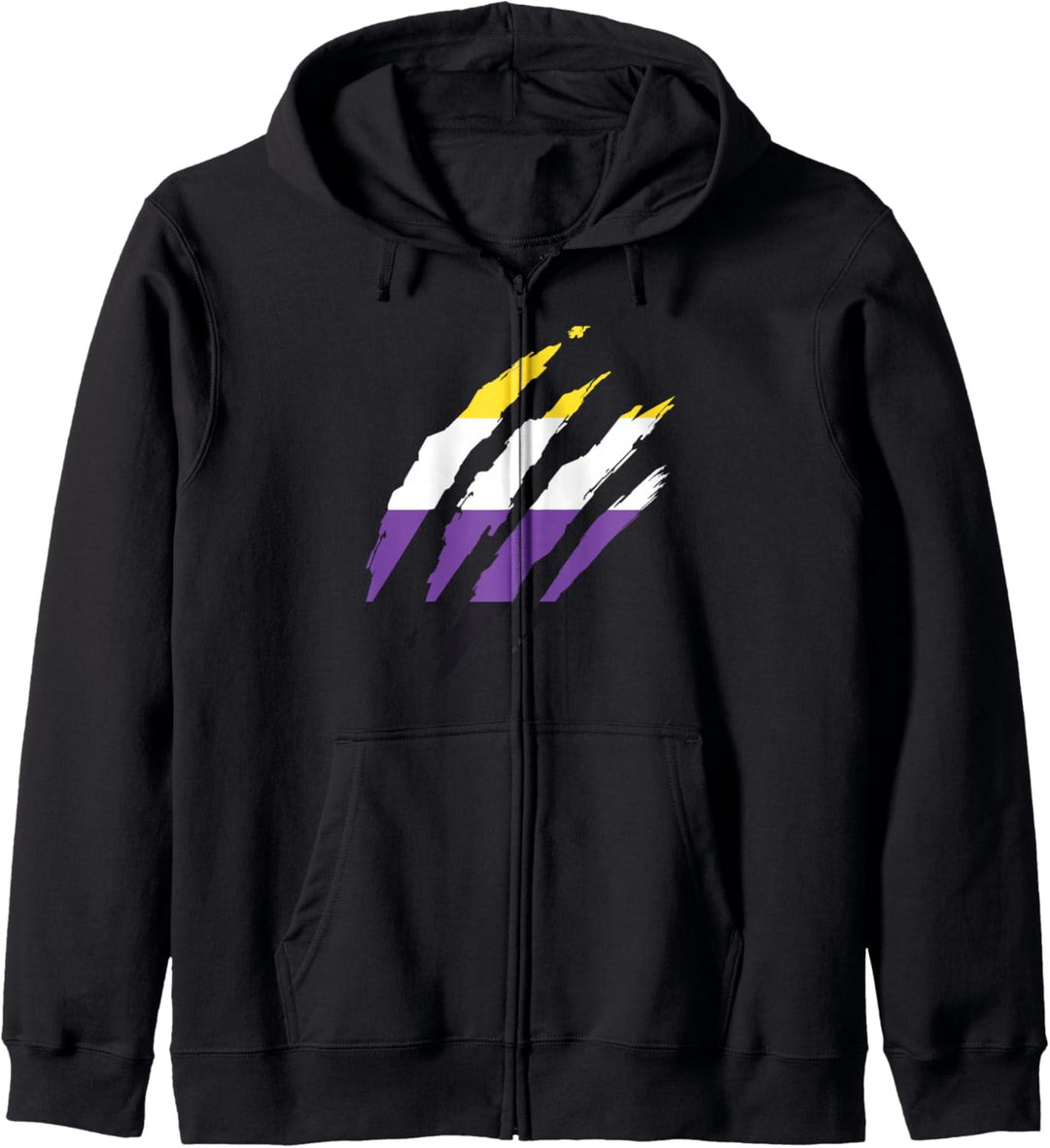 Non Binary Pride Flagge, Katzenkratzer, nicht binäre Flagge Kapuzenjacke