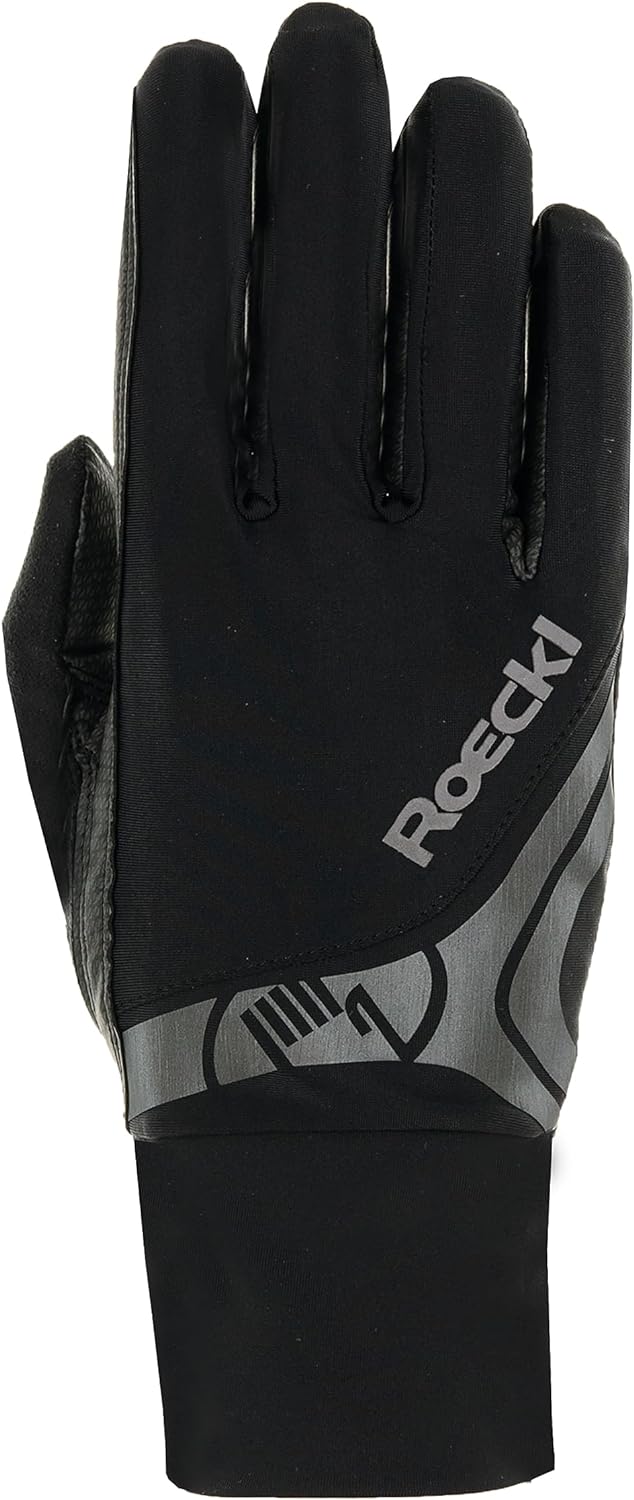 Roeckl Sports Reithandschuh Melbourne, Turnier Sommer Handschuh, 3 Farben, Grösse 6-11 6 Schwarz, 6