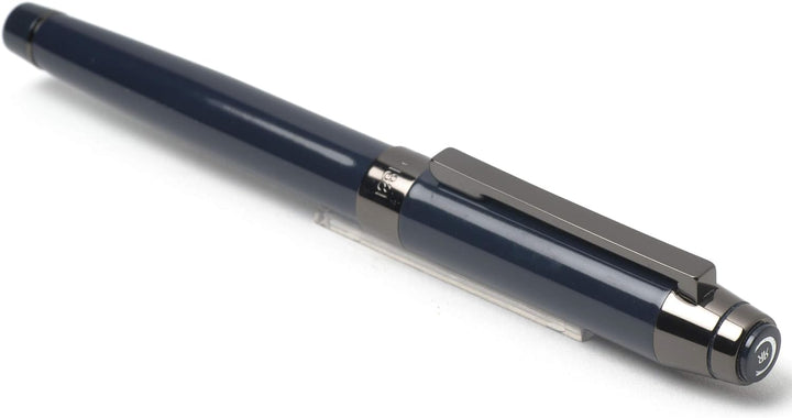 Cerruti Füllfederhalter 1881 Heritage Dark Blue aus Messing in der Farbe Blau-Grau, Schriftfarbe Bla