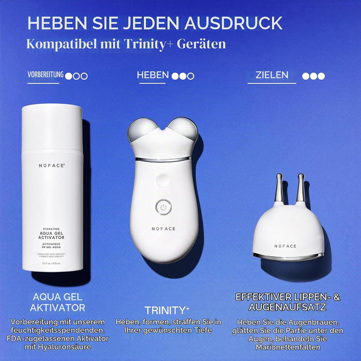 NuFACE TRINITY+ Effective Lip &amp; Eye Attachment Trinity+ Wirksames Lippen- und Augenzubehör, Trinity+